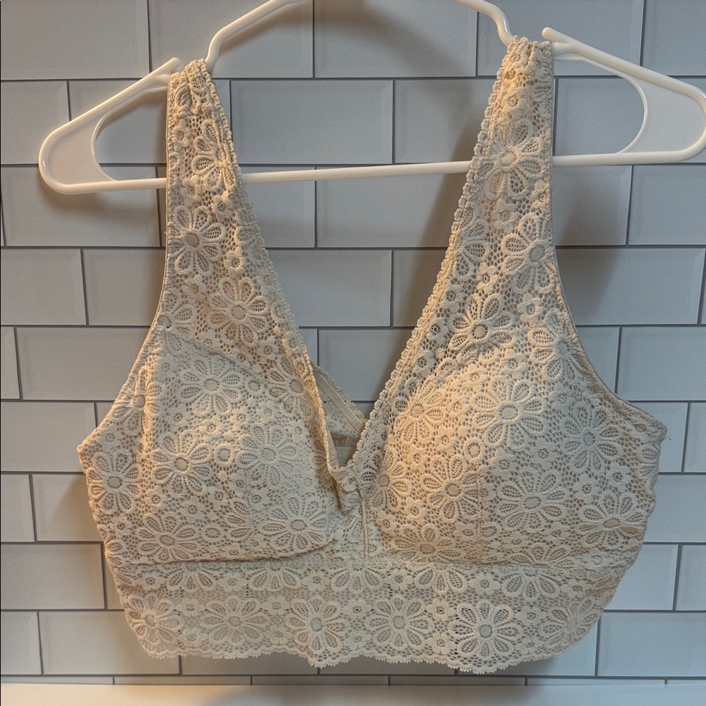 Elegant Lace Bralette/Top in Cream